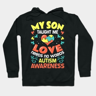 Autism Mom For Son Dad Mother Awareness Hoodie